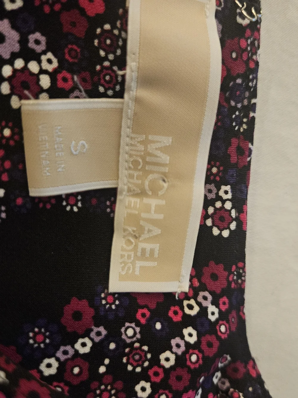 Michael Kors Black Paisley Floral Ruffle Dress
